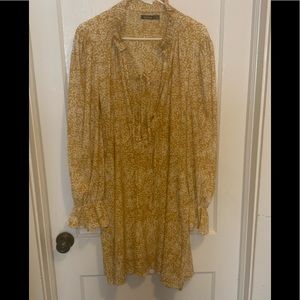 Yellow and white flower mini dress